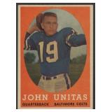 1958 Topps John Unitas #22 Football Card, Hall of