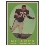 1958 Topps Lou Groza #52 Football Card, Hall of Fa