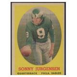 1958 Topps Sonny Jurgensen #90 Football Card, Hall