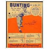 Wheaties Mel Ott Hand Cut group with two holes at