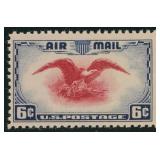 US Stamps #C23c Mint NH with natural gum bends CV