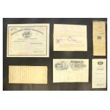 US Revenue Stamp on document, US Bonded Warehouse