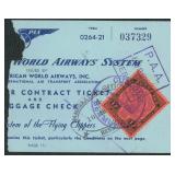 Bermuda Stamps ï¿½1 Key Plate tied on 1953 World Air