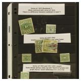 US Wine Stamps hundreds on pages, loose, in glassi