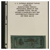 US Stamps 1898 #TF222D Tobacco Stamp 10 pound Used