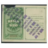 US Stamps #RE107A Used tablet style Wine Stamp wit