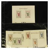 Cambodia Stamps #C1a, C2a, C6a Mint NH Souvenir Sh