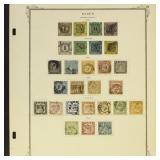 Baden German States Stamps collection on page, mix