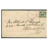 US Stamps #C2 Used on Early Cover, July 22nd, 1911