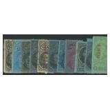US Stamps Cigarette Stamps Accumulation on Card