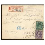 US Stamps 1880 Registered Cover to Germany with tw
