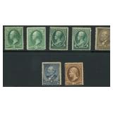 US Stamps Large Banknotes MInt Group on Card, all