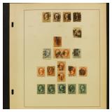 US Stamps Large Banknotes Used Group on Pages