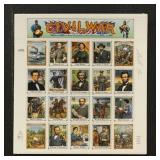 US Stamps 1994 Civil War Minipane signed by Artist