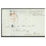 US Stampless Covers Post Office Department Officia