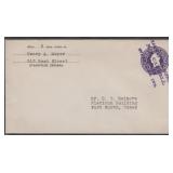 Railway Emergency handstamp on US Postal Stationer