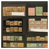 US Stamps 1860s-1920s on dealer cards, mostly with