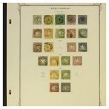 Wurttemberg German States Stamps collection on pag