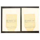 2 POW Envelopes, both unusued, World War II Prison