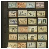 US Federal Duck Stamps Used incl RW1 with creases