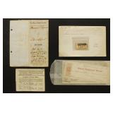 US Documents & Ephemera group, includes 19th and e