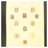 US Stamps 1860s-1860s on pages, includes #71 and s