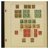 US Stamps Fourth Bureau Issue Used Group on Pages