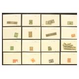 US Match & Medicine Stamps on dealer cards, mixed