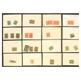 US Match & Medicine Stamps on dealer cards, mixed