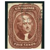 US Stamps #12 Used 5 Cent 1851 Regular Issue with