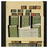 US Stamps 1870-1930s Used and Mint in mixed condit