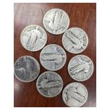 US Silver Coins 1925 Standing Liberty Quarters Gro