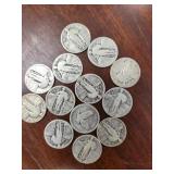 US Silver Coins 1927 Standing Liberty Quarters Gro