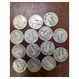 US Silver Coins 1929 Standing Liberty Quarters Gro