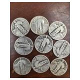 US Silver Coins 1930 Standing Liberty Quarters Gro