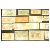 Worldwide Paper Money & Banknotes, mixed condition