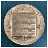 1981 Calendar Medal in Gold Plated Bronze by Medal