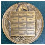 1989 Calendar Medal in Bronze by Medallic Art Comp