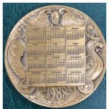 1988 Calendar Medal in Bronze by Medallic Art Comp