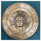 1986 Calendar Medal in Bronze by Medallic Art Comp
