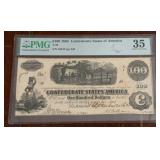 Confederate States of America Paper Money 1862 $10