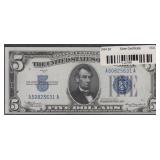 US Paper Money 1934 $5 Silver Certificate, Crisp U
