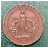 1876 Centennial Expo Medal in Bronze by William Ba