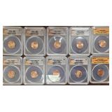 US Coins 2008 & 2009 Lincoln Cent Graded Collectio