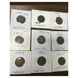US Coins 20 Indian Head Cents, circulated, 1882//1