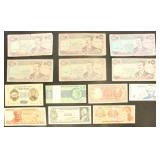 Worldwide Paper Money & Banknotes, mixed condition