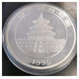 5 Ounce Silver China Medal, Pandas and Temple of H