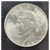 US Coins 1922-D Peace Silver Dollar, BU