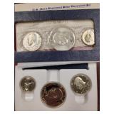 US Coins 1976 Silver Proof set and 1976 Silver Unc