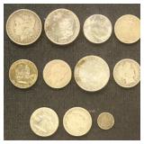 US Coins Group of 90% Silver includes 3 Morgan Dol